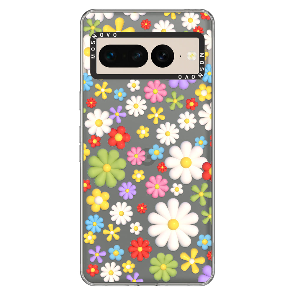 3D Flowers Phone Case - Google Pixel 7 Pro Case