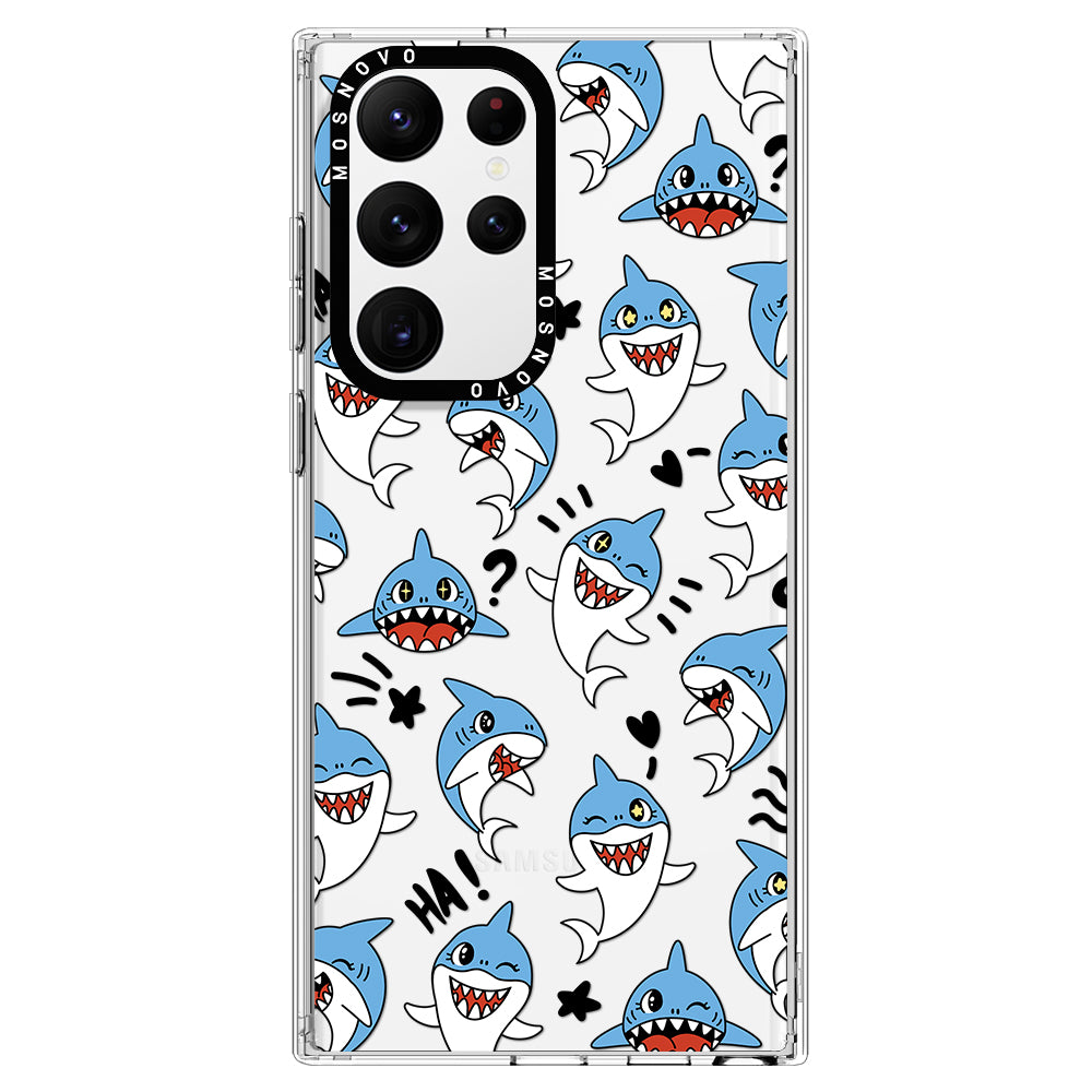 Cute Sharks Phone Case - Samsung Galaxy S22 Ultra Case