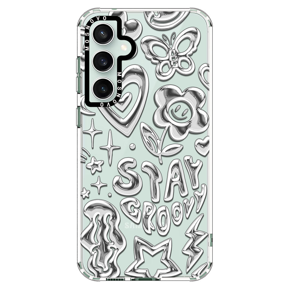 Silver Chrome Art (Flat Print) Phone Case - Samsung Galaxy S23 FE Case