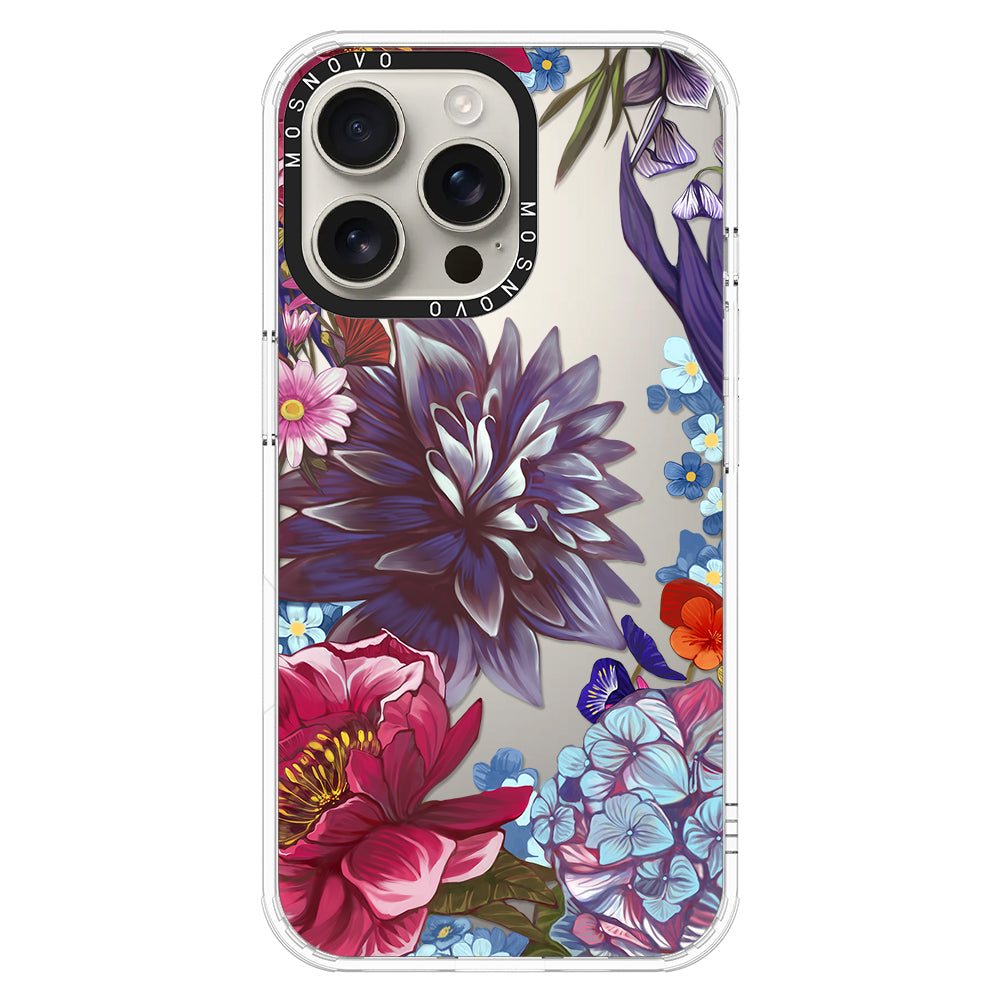 Blue Lilacs Phone Case - iPhone 16 Pro Max Case - MOSNOVO