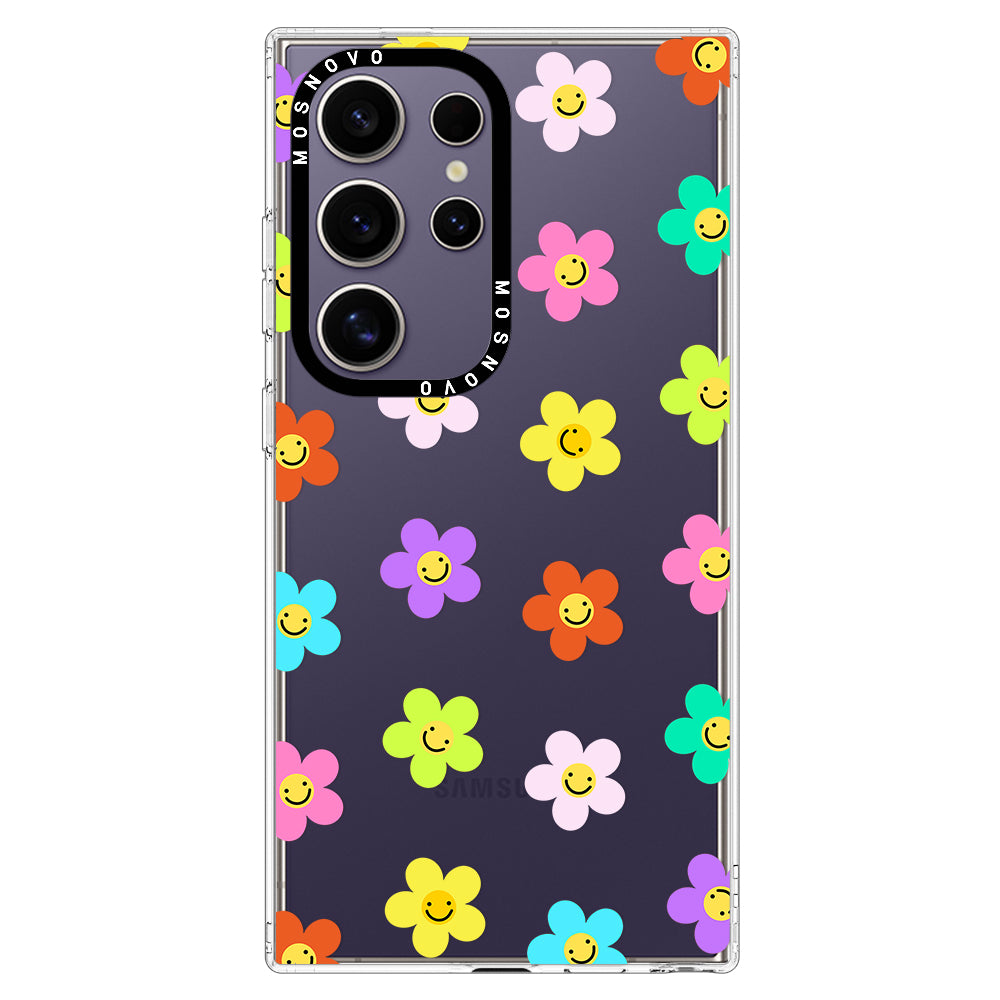 Smile Floral Phone Case - Samsung Galaxy S24 Ultra Case