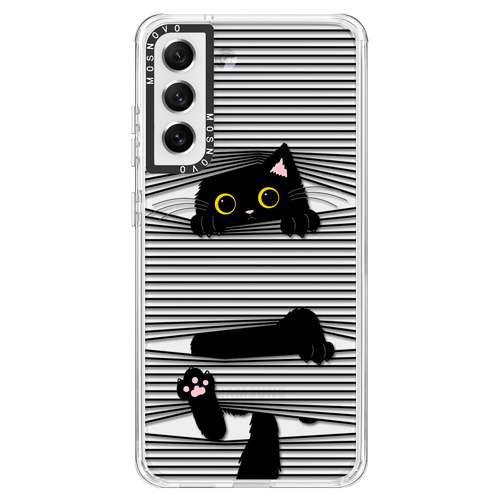 Hidden Black Cat Phone Case - Samsung Galaxy S21 FE Case