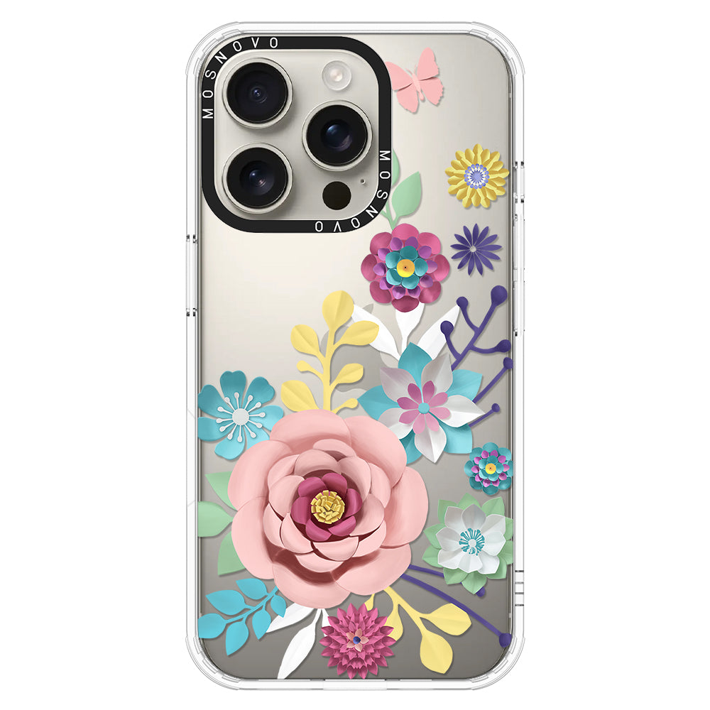 3D Floral Phone Case - iPhone 16 Pro Case - MOSNOVO