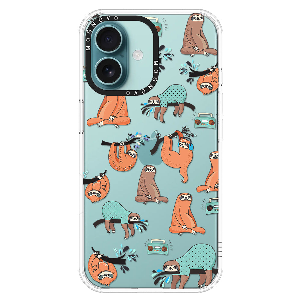 Musical Sloth Phone Case - iPhone 16 Case - MOSNOVO