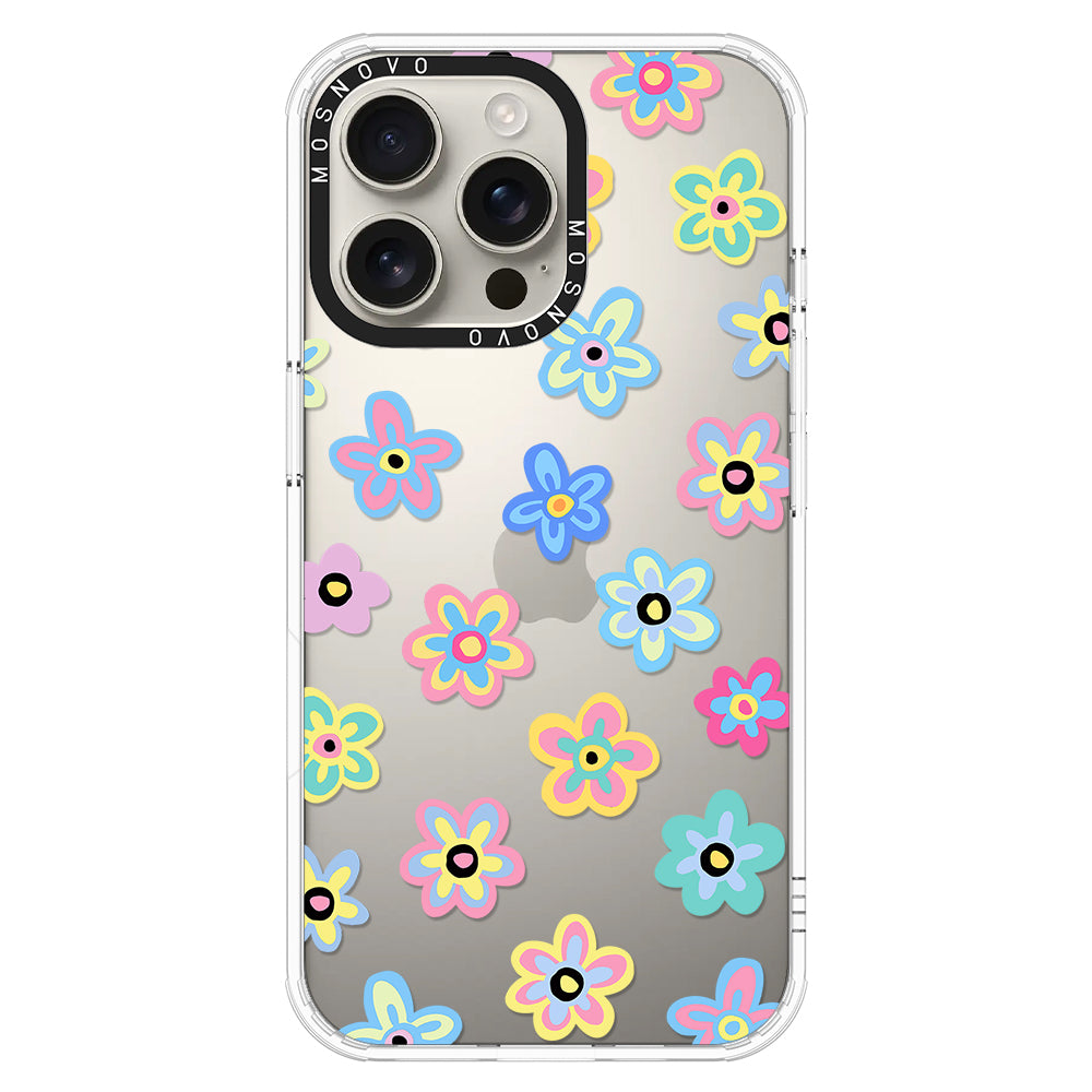 Groovy Flower Phone Case - iPhone 16 Pro Max Case Clear