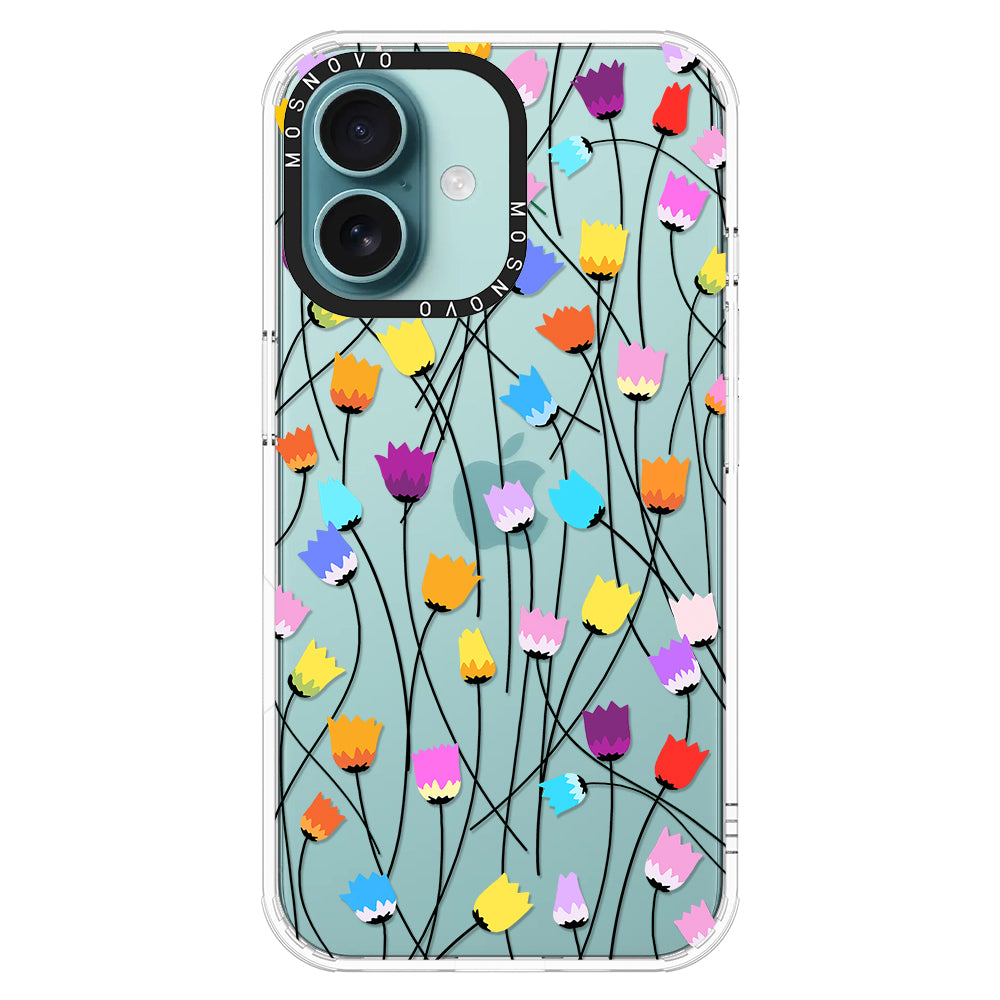 Tulips Bloom Floral Phone Case - iPhone 16 Plus Case - MOSNOVO