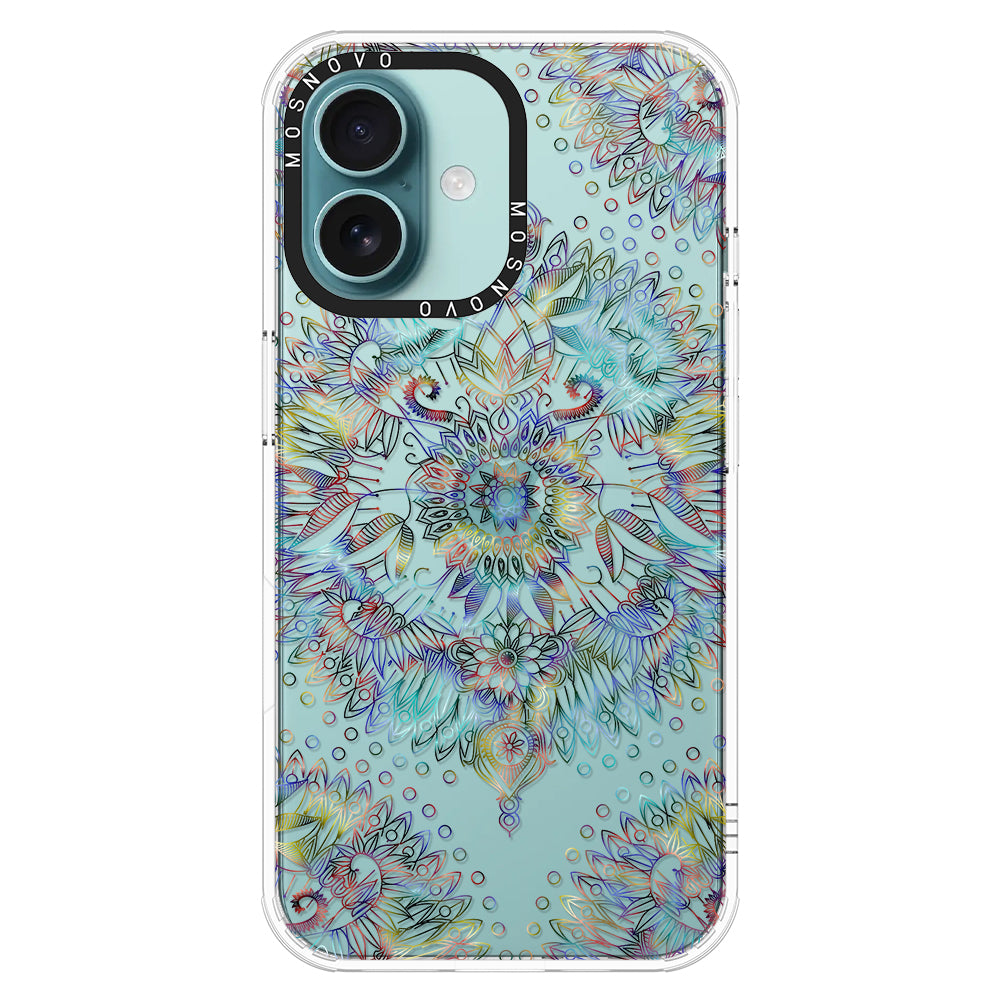 Rainbow Mandala Phone Case - iPhone 16 Plus Case - MOSNOVO