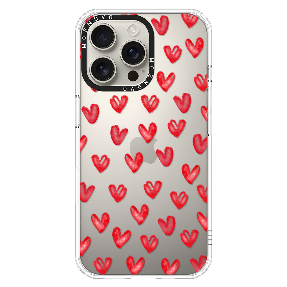 Cute Little Hearts Phone Case - iPhone 16 Pro Max Case - MOSNOVO