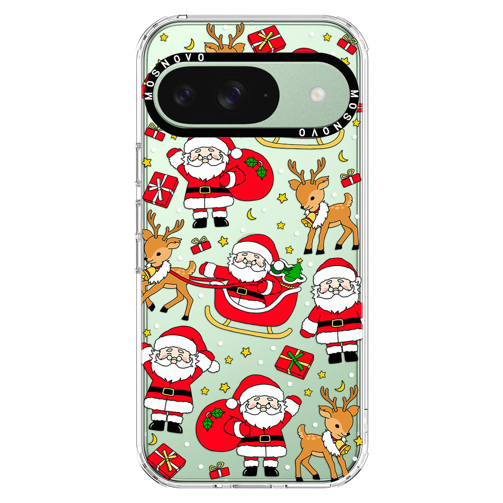 Cute Santa Claus Deer Phone Case - Google Pixel 9 Case