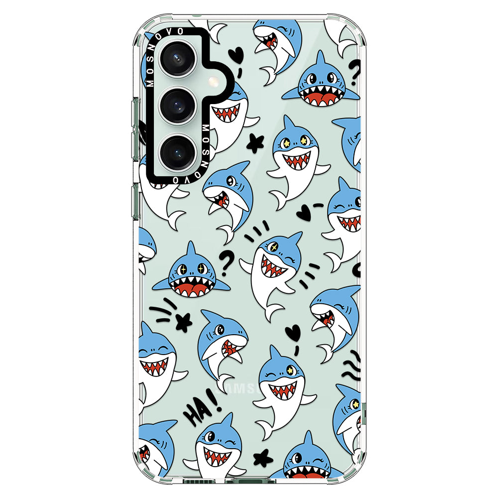 Cute Sharks Phone Case - Samsung Galaxy S23 FE Case