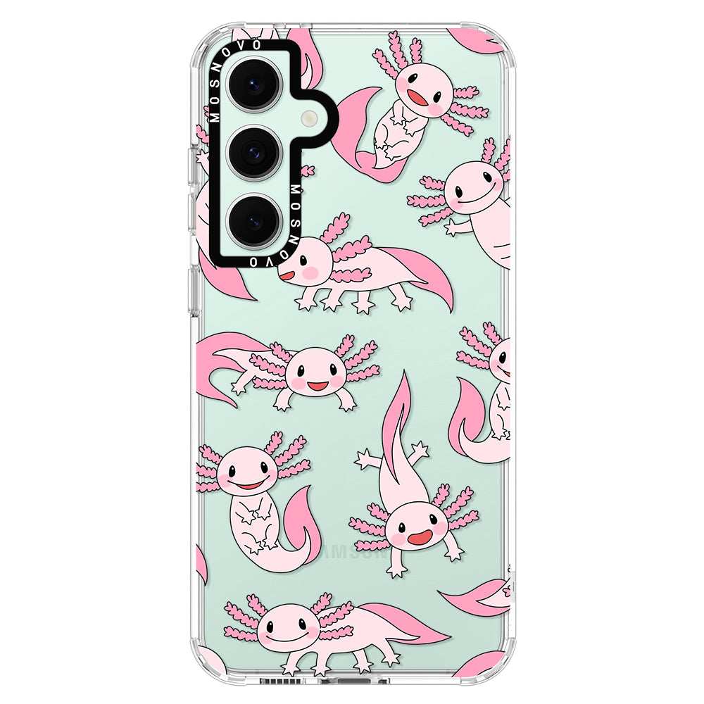 Pink Axolotl Phone Case - Samsung Galaxy S24 FE Case - MOSNOVO