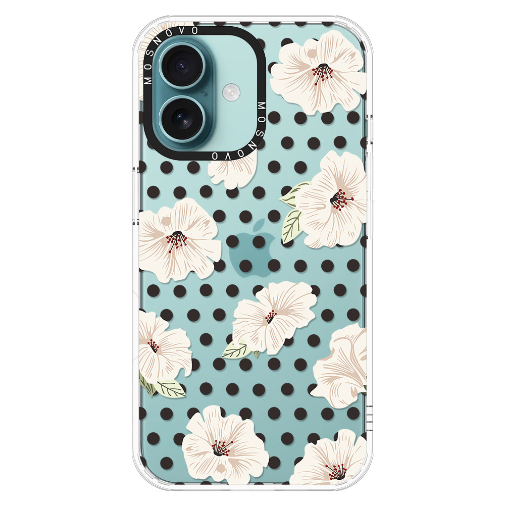 Vintage Hibiscus Flower Phone Case - iPhone 16 Plus Case - MOSNOVO