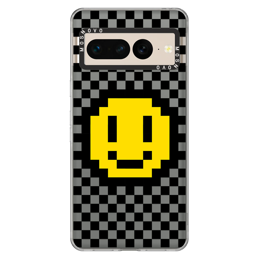 Smile Checkered Phone Case - Google Pixel 7 Pro Case