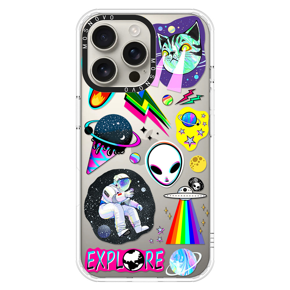 Sci-Fi Stickers Phone Case - iPhone 16 Pro Max Case - MOSNOVO