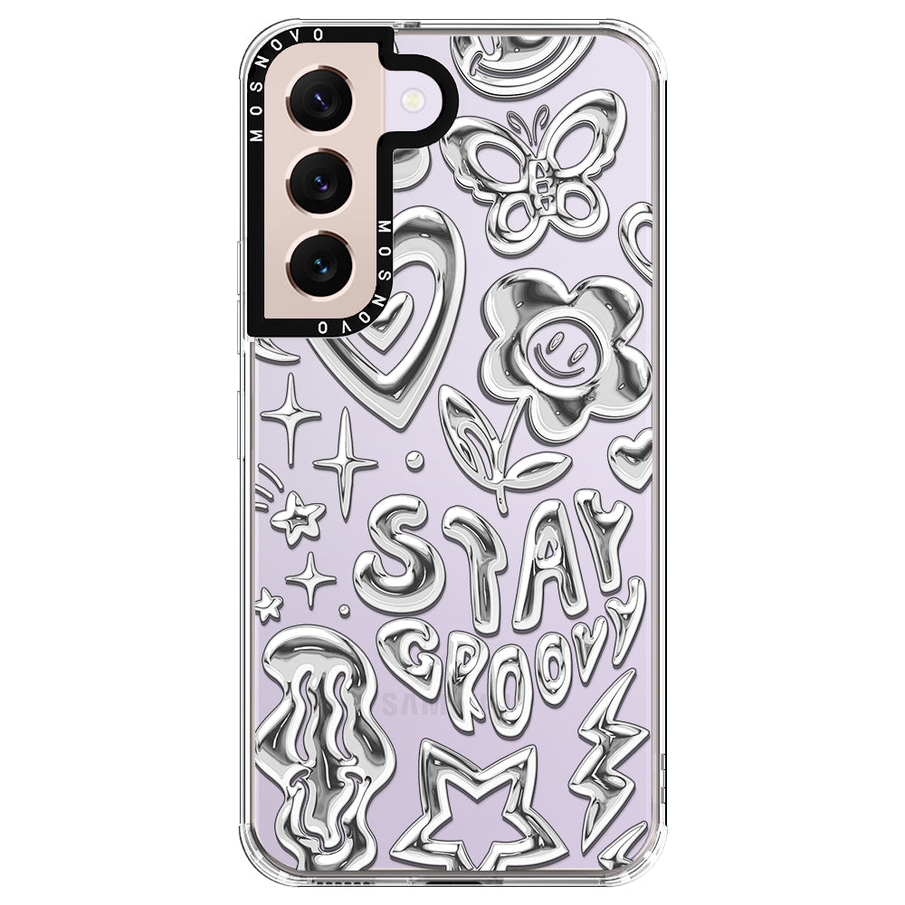 Silver Chrome Art (Flat Print) Phone Case - Samsung Galaxy S22 Plus Case