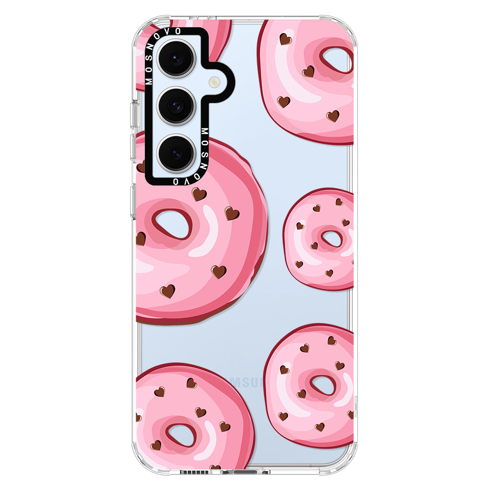 Pink Donuts Phone Case - Samsung Galaxy S24 FE Case - MOSNOVO