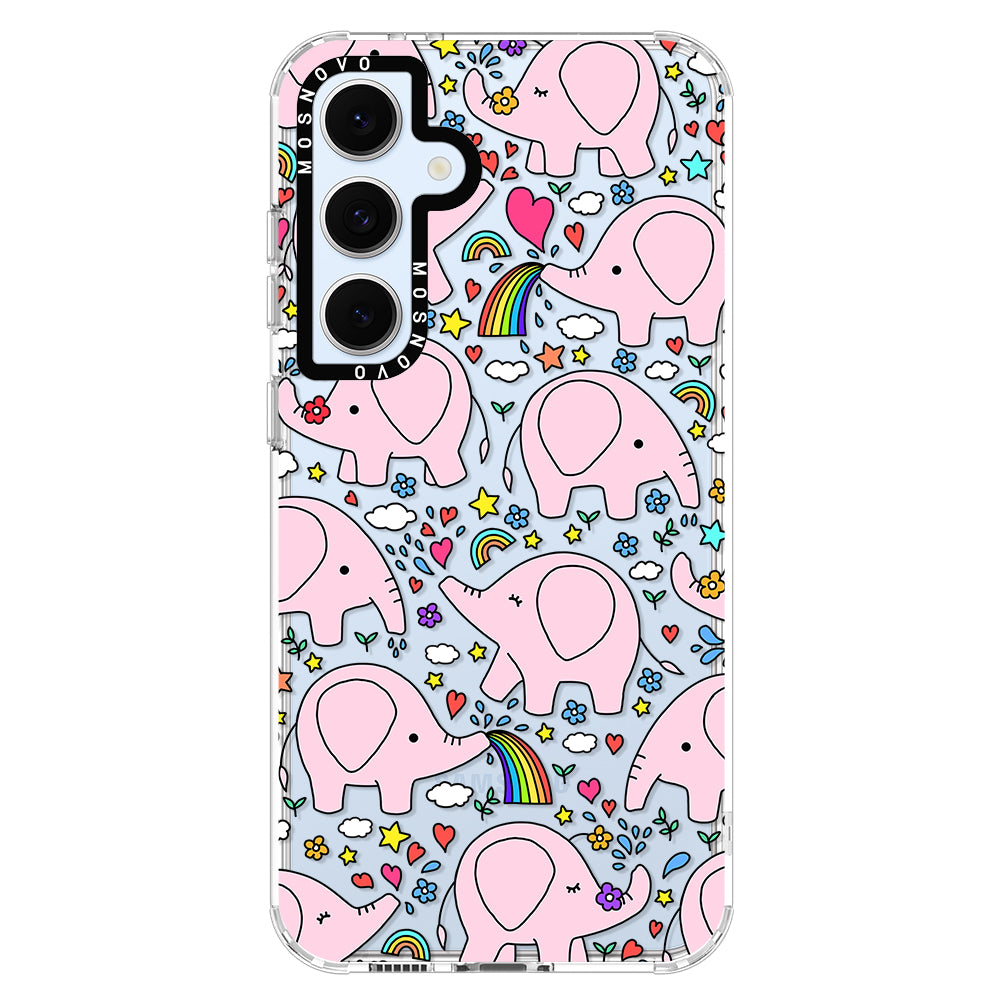 Pink Elephant Phone Case - Samsung Galaxy S24 FE Case - MOSNOVO