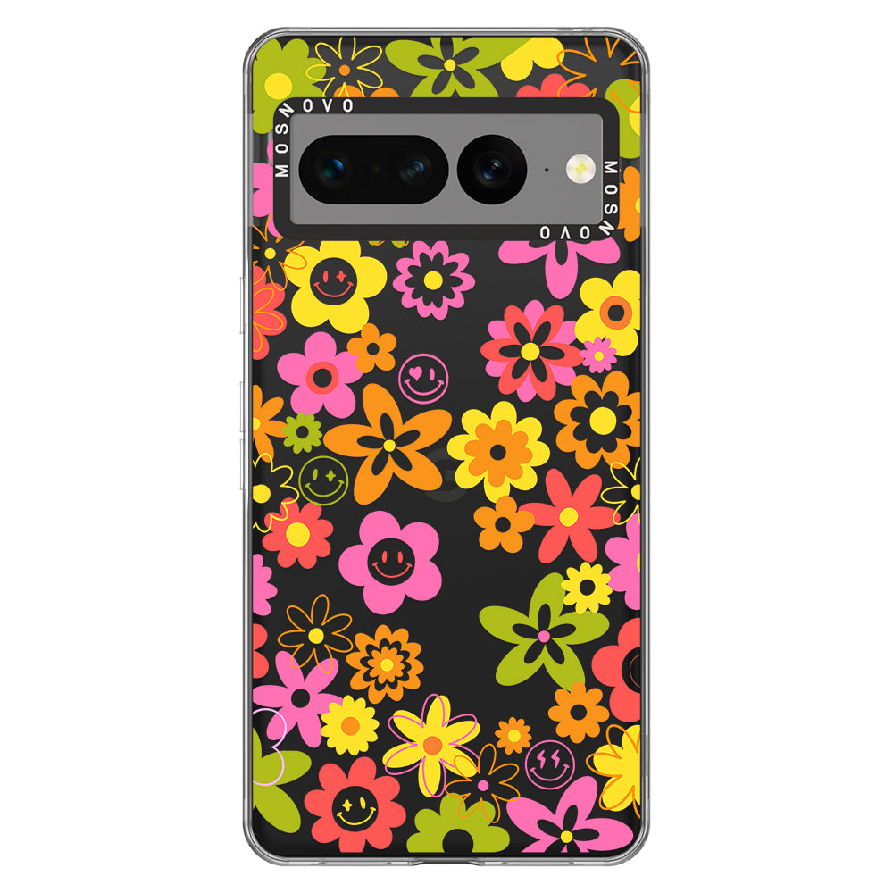 70's Groovy Floral Phone Case - Google Pixel 7 Pro Case