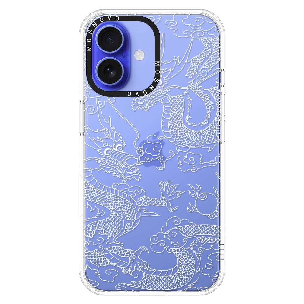 White Dragon Phone Case - iPhone 16 Plus Case - MOSNOVO