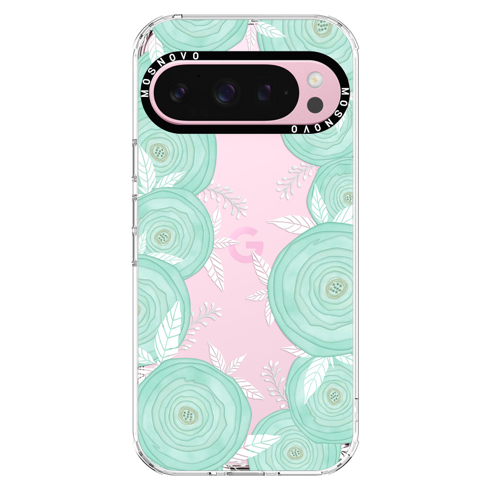 Mint Flower Phone Case - Google Pixel 9 Pro Case