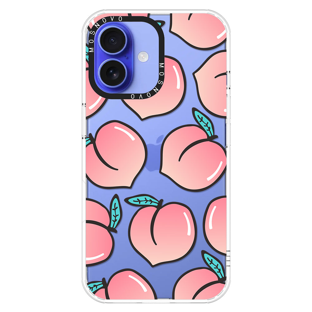 Cute Peach Phone Case - iPhone 16 Case - MOSNOVO