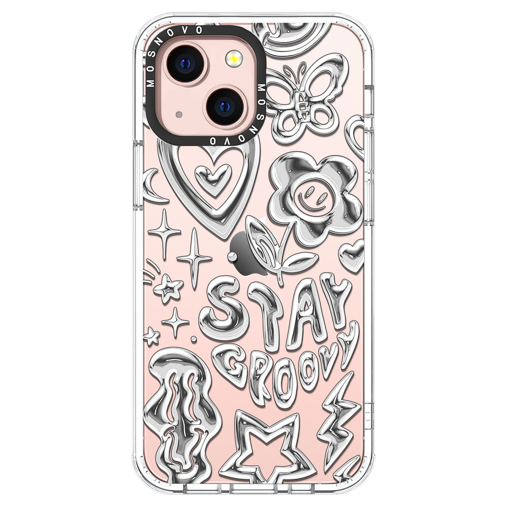 Silver Chrome Art (Flat Print) Phone Case - iPhone 13 Mini Case