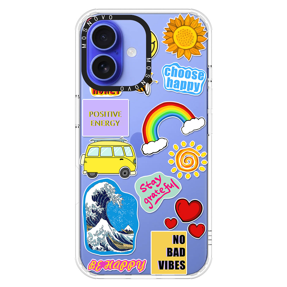 Happy Vibes Phone Case - iPhone 16 Case - MOSNOVO