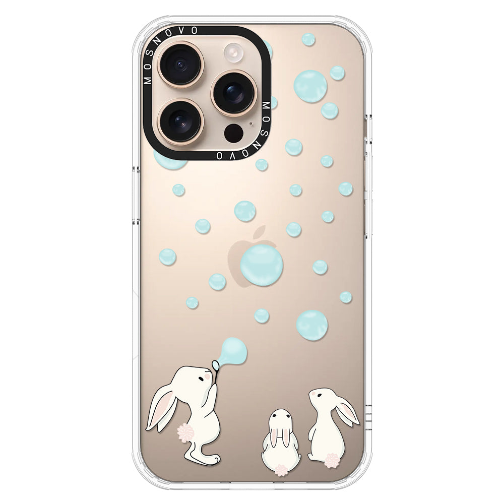 Bunny Blow Bubble Phone Case - iPhone 16 Pro Max Case - MOSNOVO