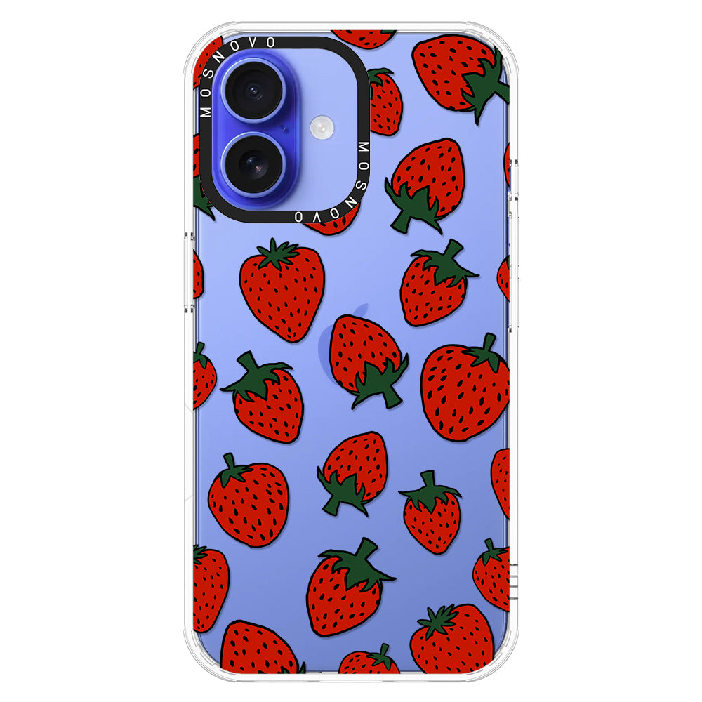 Red Strawberry Phone Case - iPhone 16 Case - MOSNOVO