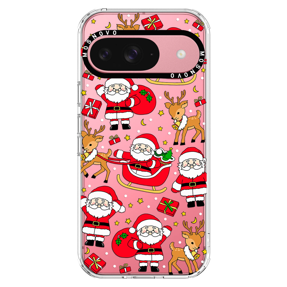 Cute Santa Claus Deer Phone Case - Google Pixel 9 Case