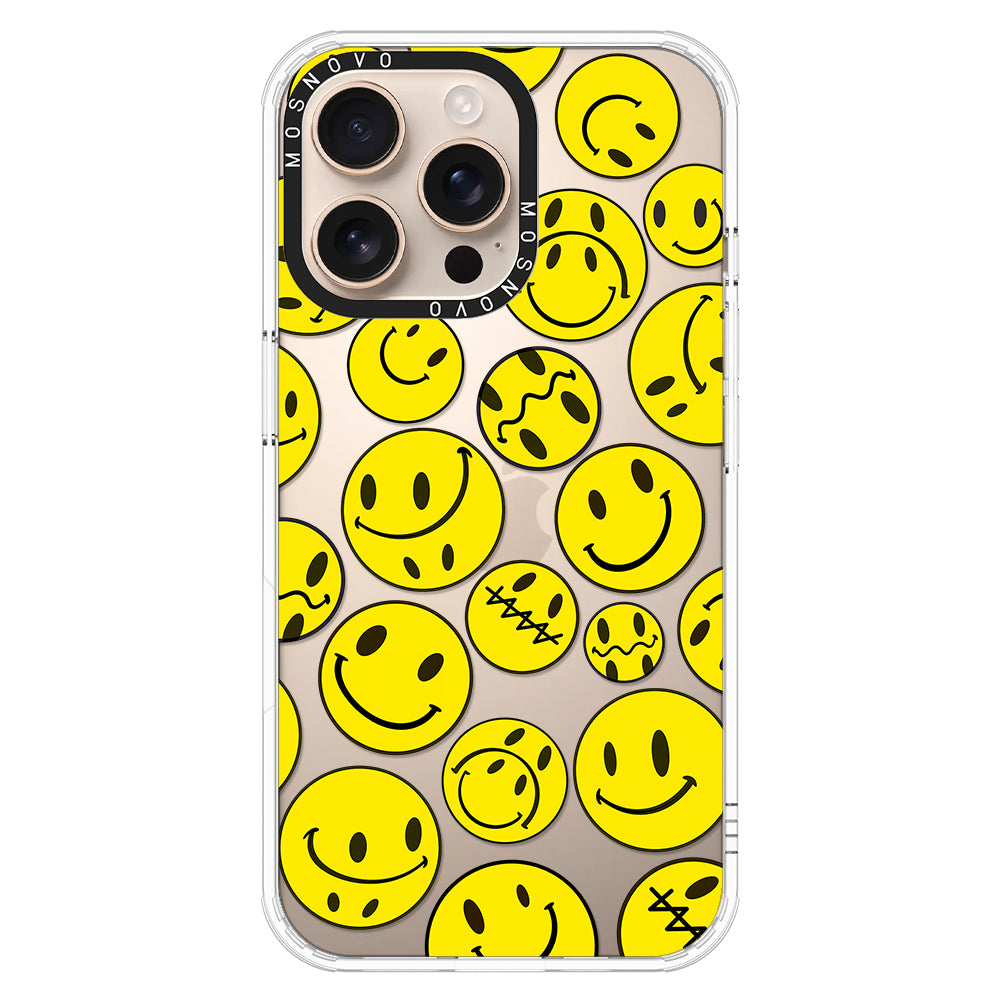 Smiley Face Phone Case - iPhone 16 Pro Max Case - MOSNOVO