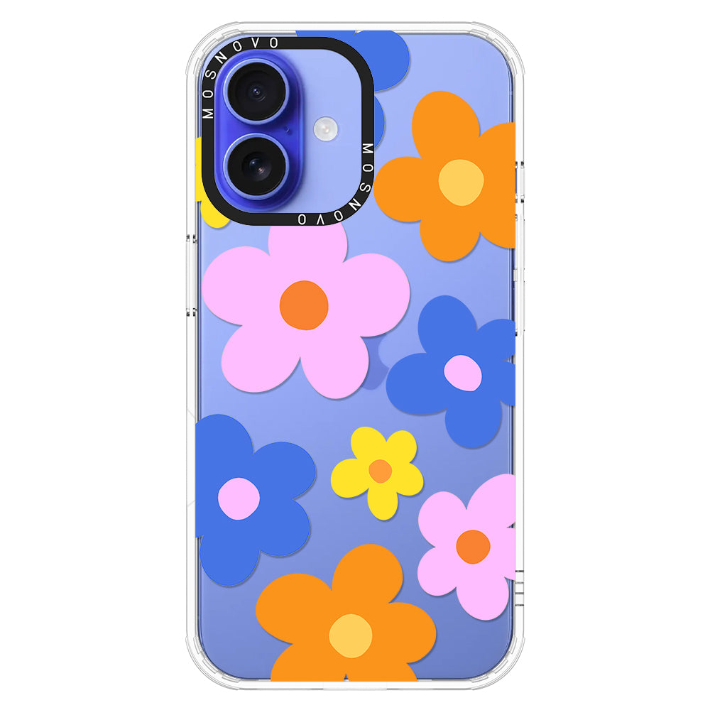 60's Groovy Flower Phone Case - iPhone 16 Plus Case - MOSNOVO