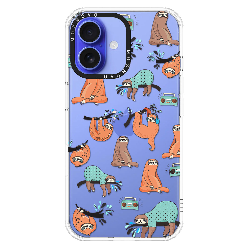 Musical Sloth Phone Case - iPhone 16 Plus Case - MOSNOVO