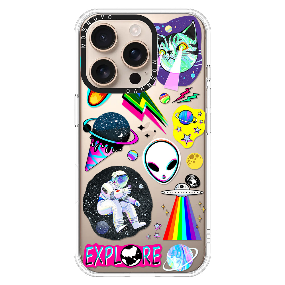 Sci-Fi Stickers Phone Case - iPhone 16 Pro Case - MOSNOVO