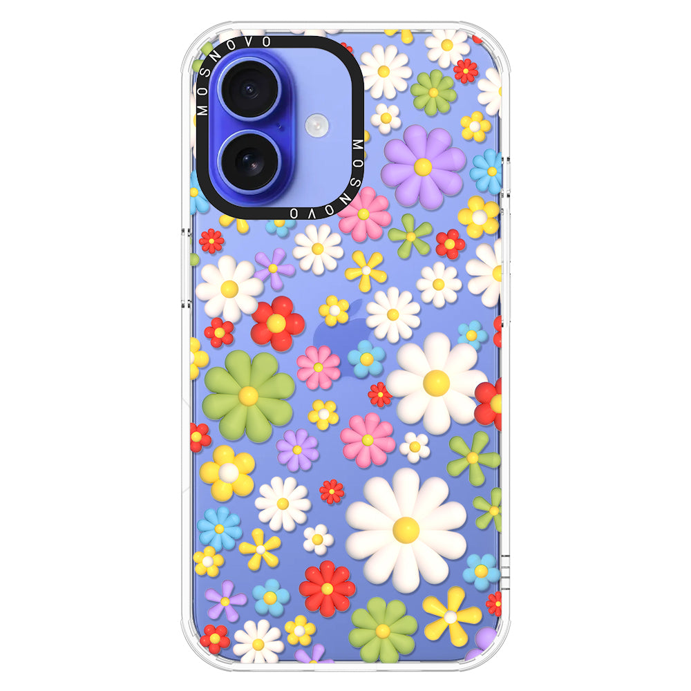 3D Flowers Phone Case - iPhone 16 Case - MOSNOVO