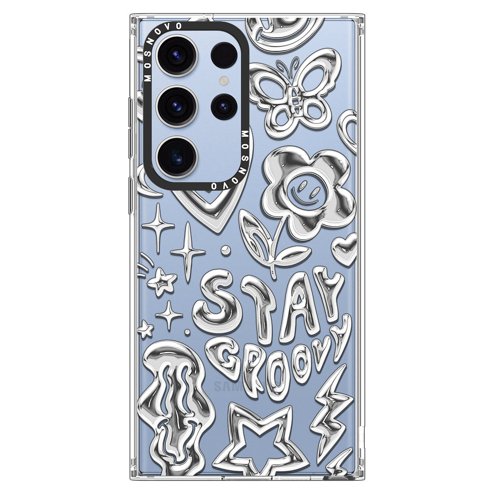 Silver Chrome Art (Flat Print) Phone Case - Samsung Galaxy S23 Ultra Case