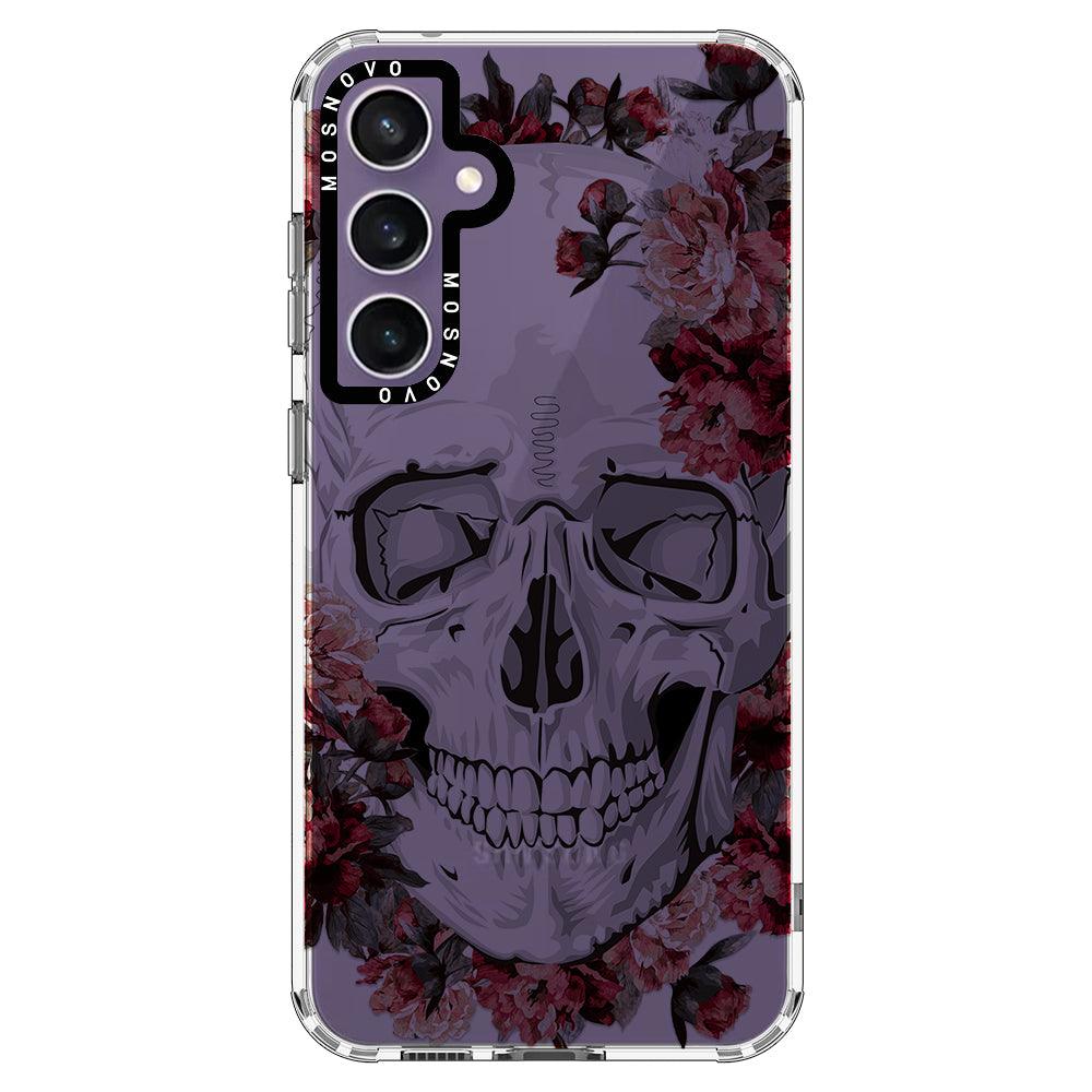 Red Flower Skull Phone Case - Samsung Galaxy S23 FE Case