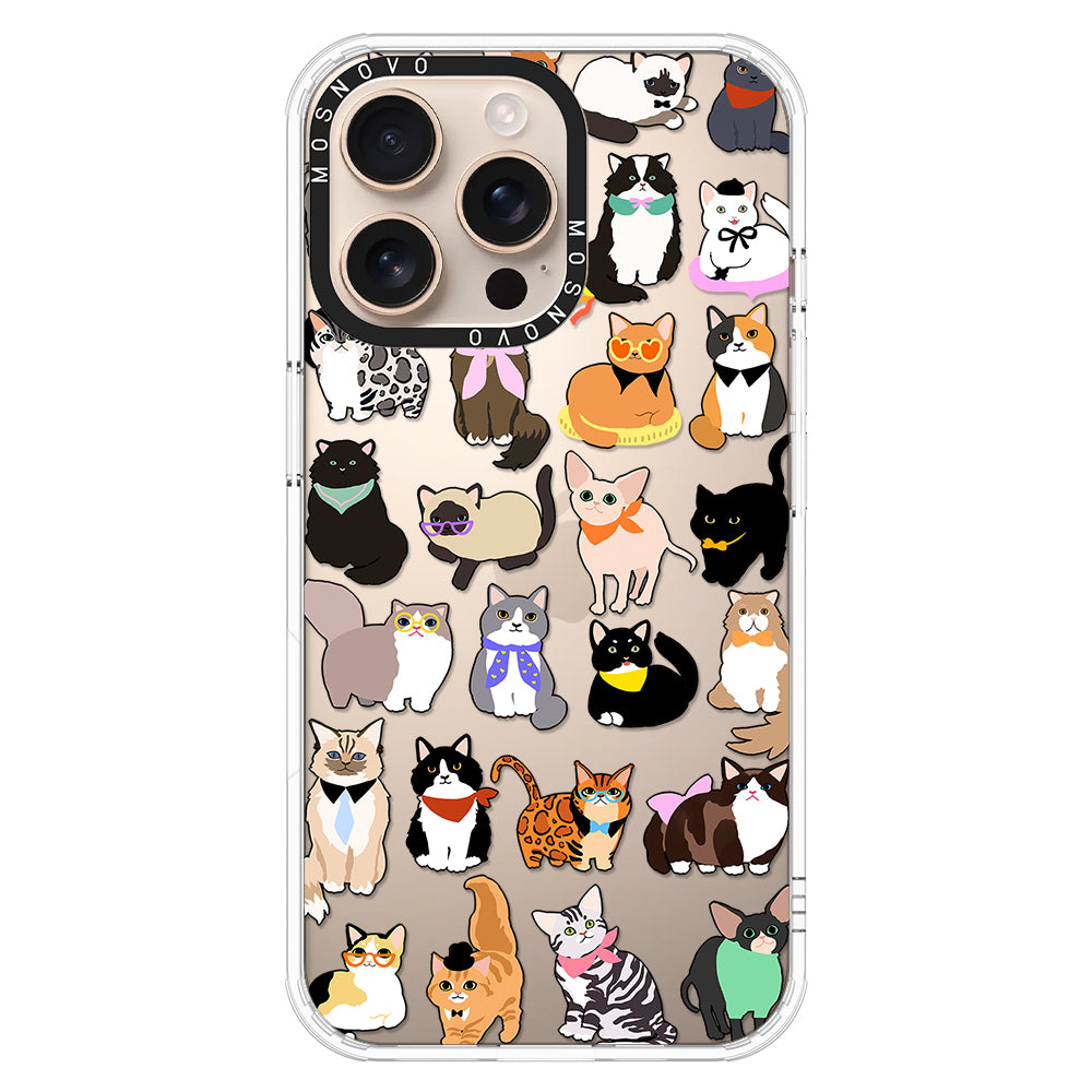 Cute Cat Phone Case - iPhone 16 Pro Max Case - MOSNOVO