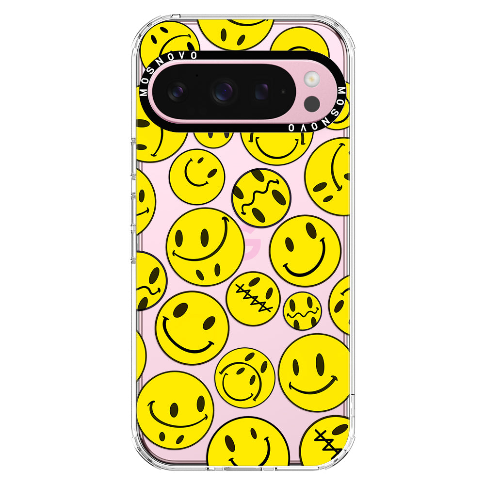 Yellow Sad Smile Face Phone Case - Google Pixel 9 Pro XL Case