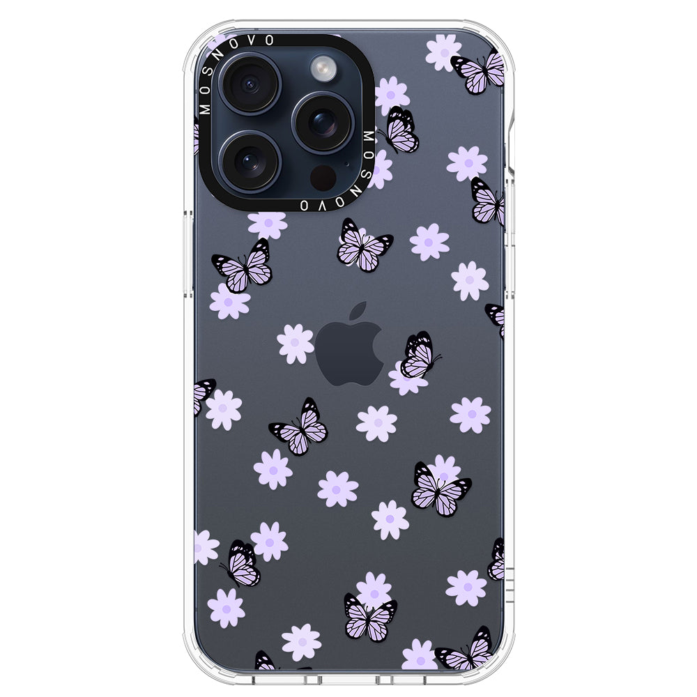 Lilac Butterfly Phone Case - iPhone 15 Pro Max Case