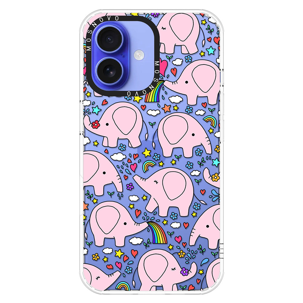 Pink Elephant Phone Case - iPhone 16 Case - MOSNOVO