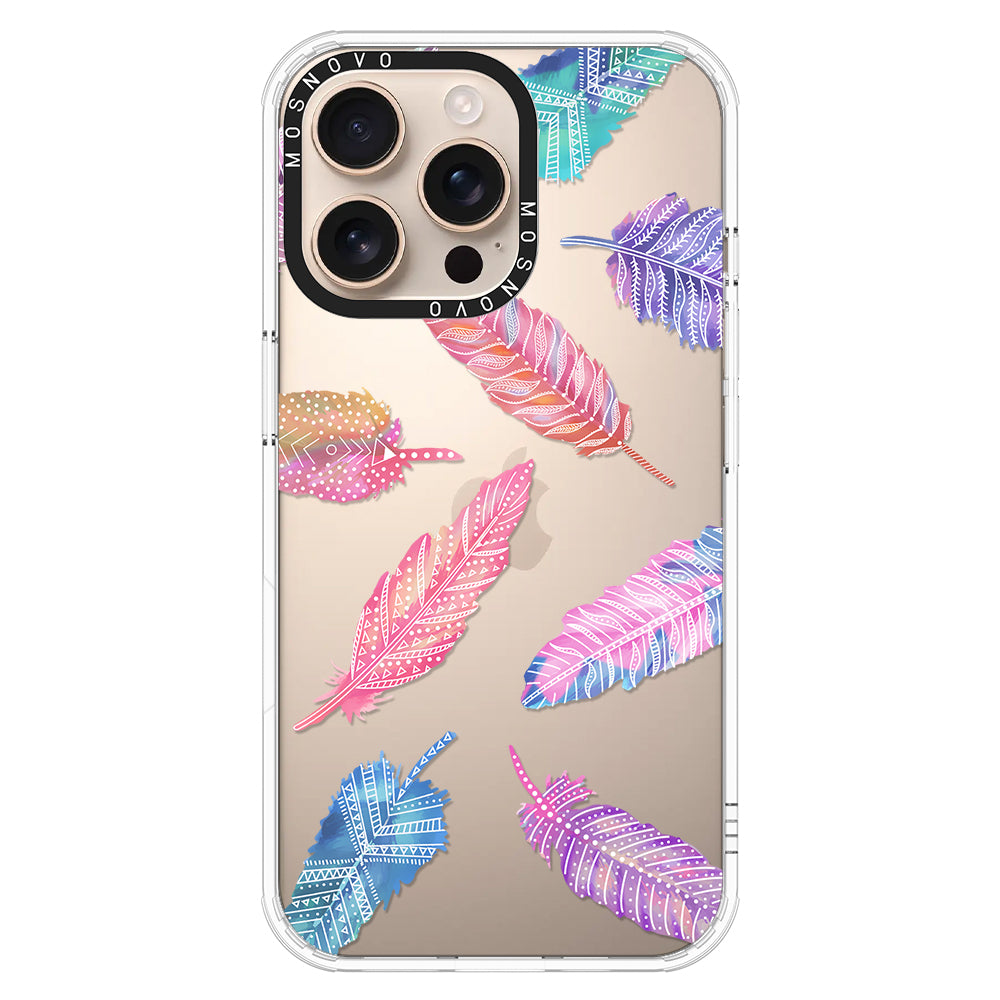 Tribal Feathers Phone Case - iPhone 16 Pro Max Case - MOSNOVO