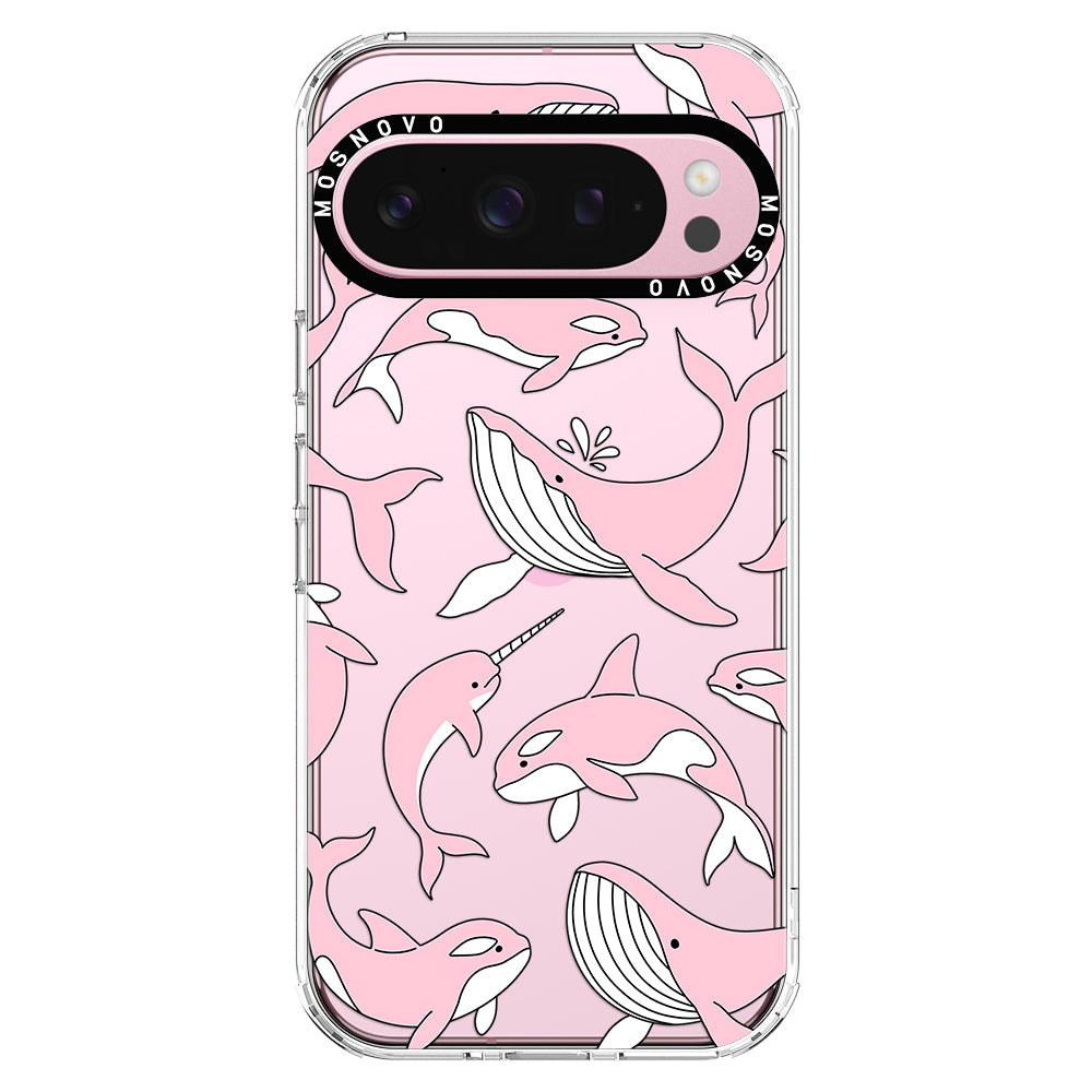 Pink Whales Phone Case - Google Pixel 9 Pro Case