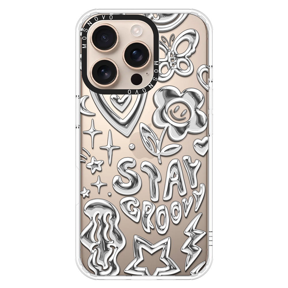 Silver Chrome Art (Flat Print) Phone Case - iPhone 16 Pro Case