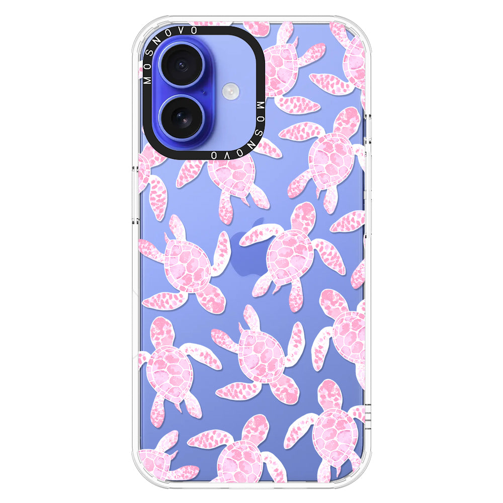 Pink Turtle Phone Case - iPhone 16 Case - MOSNOVO