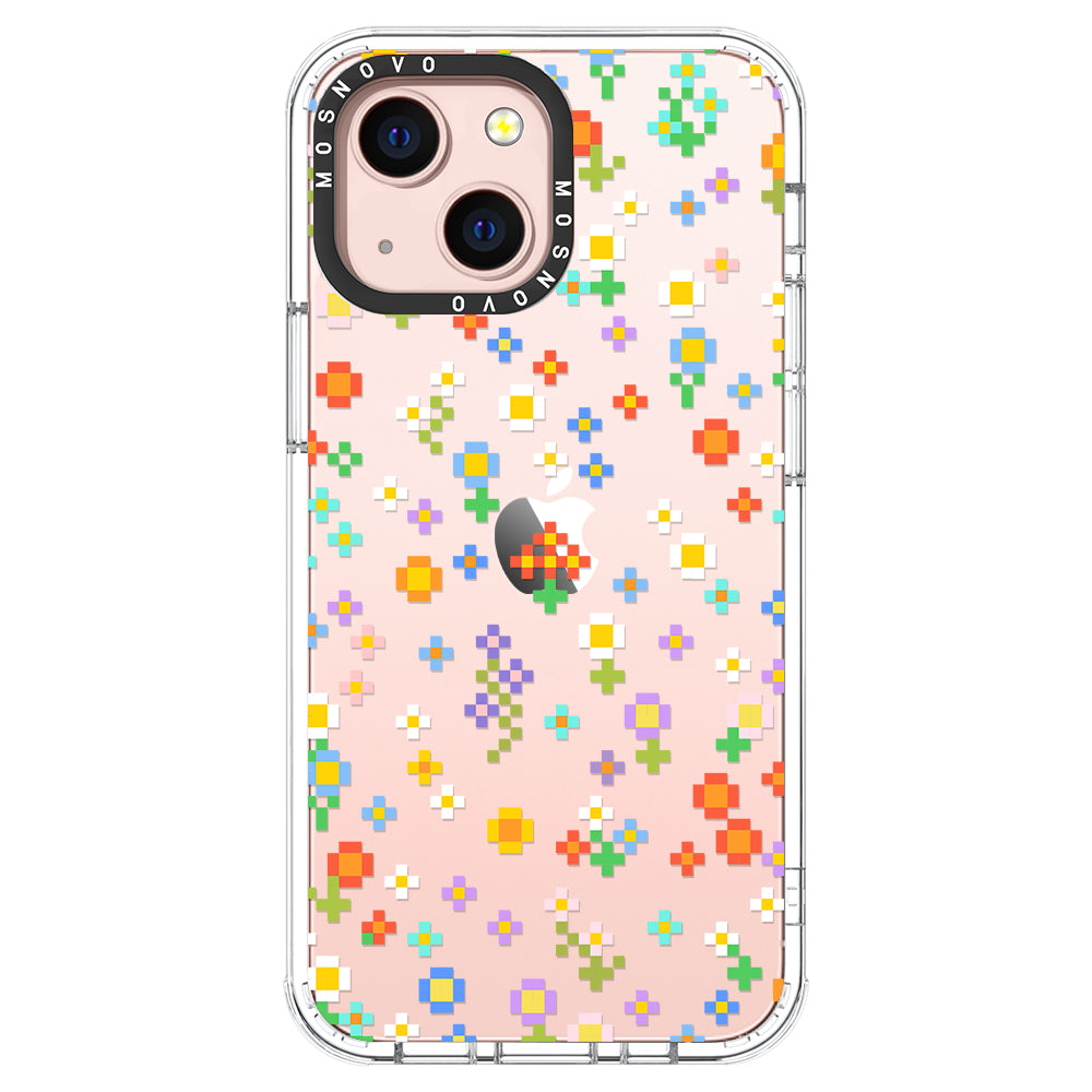 Pixel-Floral Phone Case - iPhone 13 Case