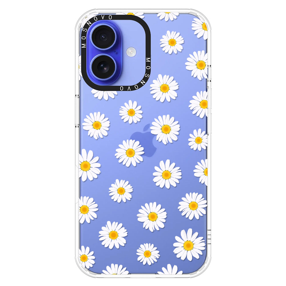 White Daisy Phone Case - iPhone 16 Case - MOSNOVO