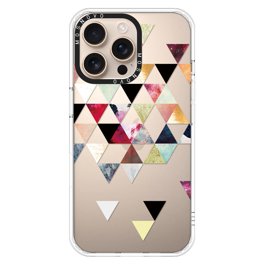 Triangles Stone Marble Phone Case - iPhone 16 Pro Max Case - MOSNOVO