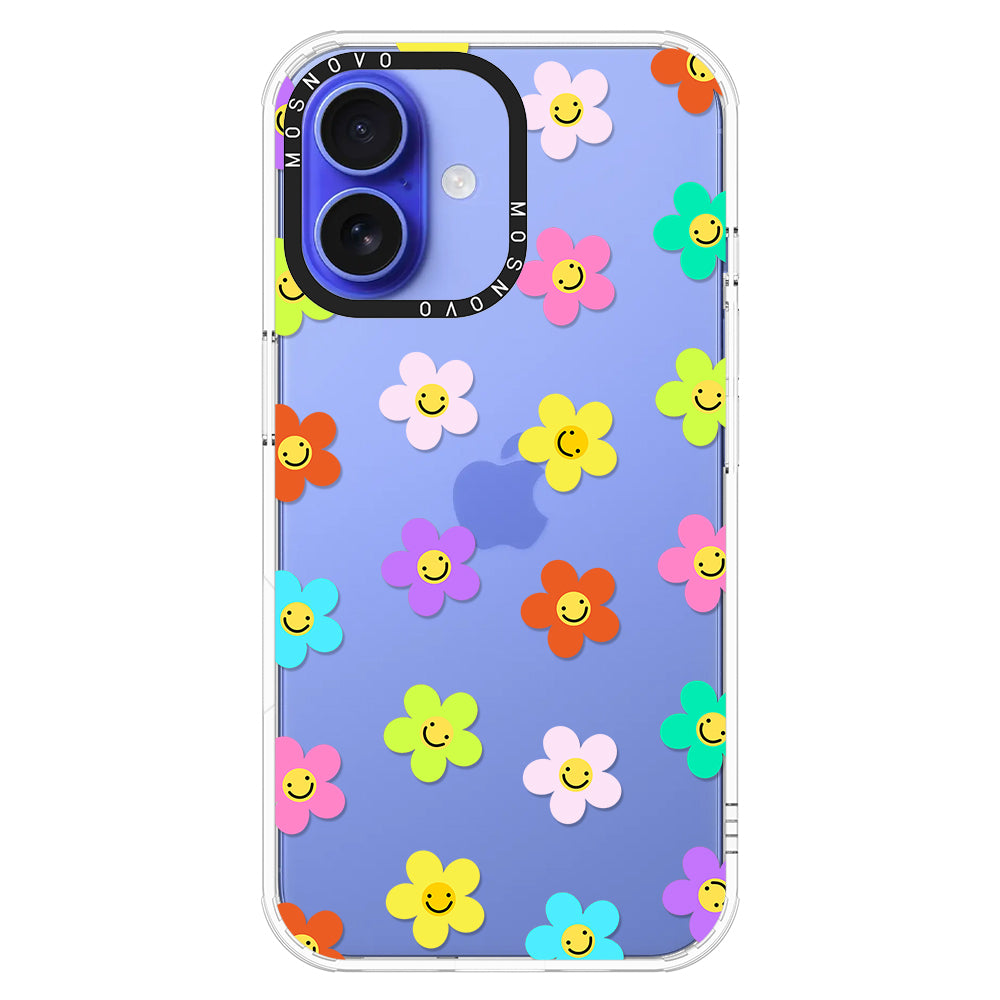 Smile Floral Phone Case - iPhone 16 Plus Case