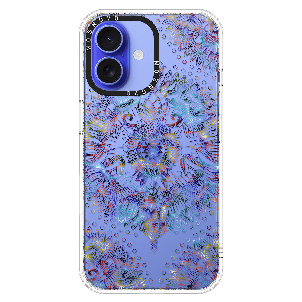 Rainbow Mandala Phone Case - iPhone 16 Plus Case - MOSNOVO